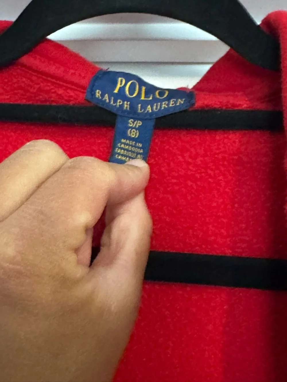 Ralph Lauren Kids Bright Red Full-Zip Hoodie with Polo Logo - Picture 4 of 5